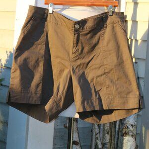 Lane Bryant Mocha Brown Stretch Cotton Blend Classic Shorts Sz 20
